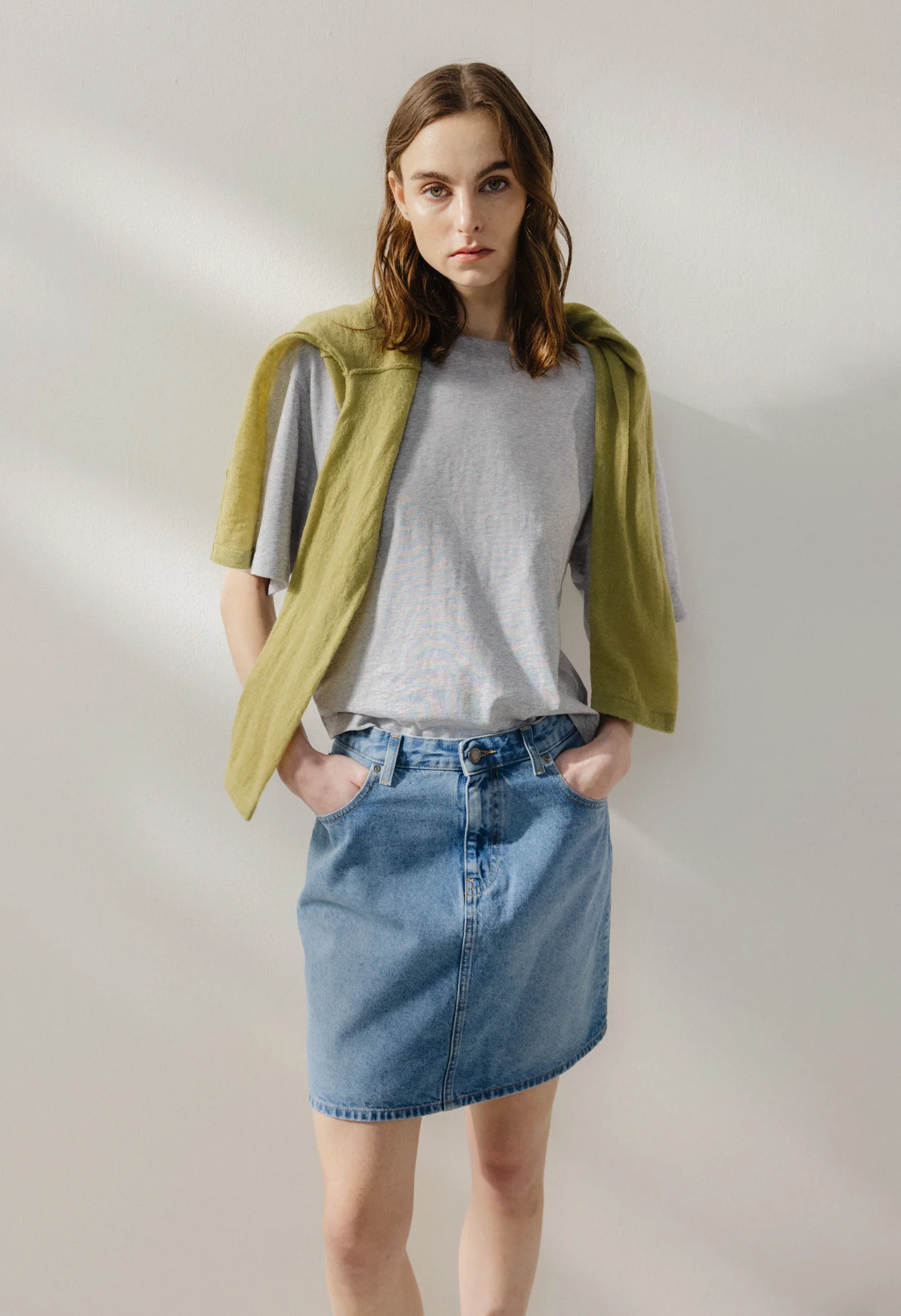 Audry Mini Skirt - Light Stone Vintage - Image 10