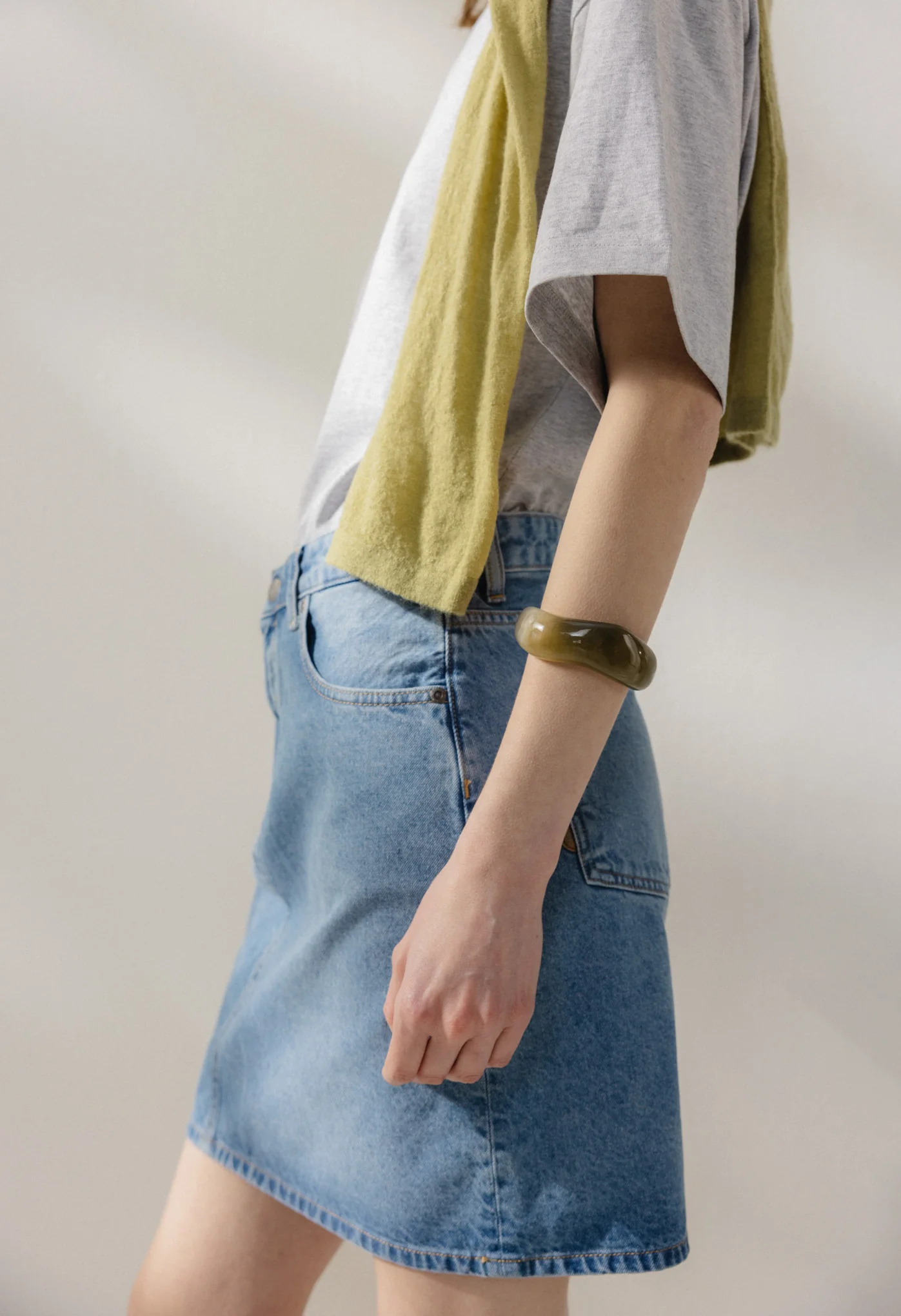 Audry Mini Skirt - Light Stone Vintage - Image 11
