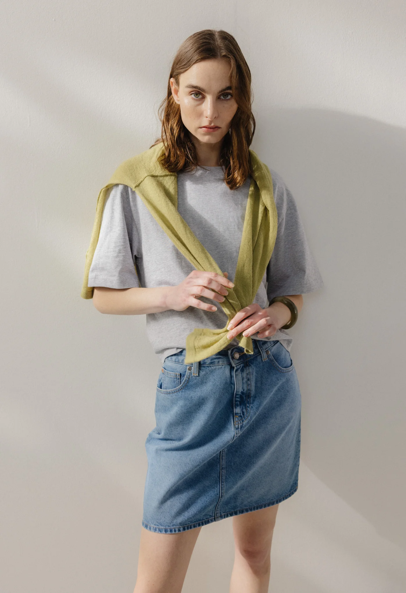 Audry Mini Skirt - Light Stone Vintage - Image 12