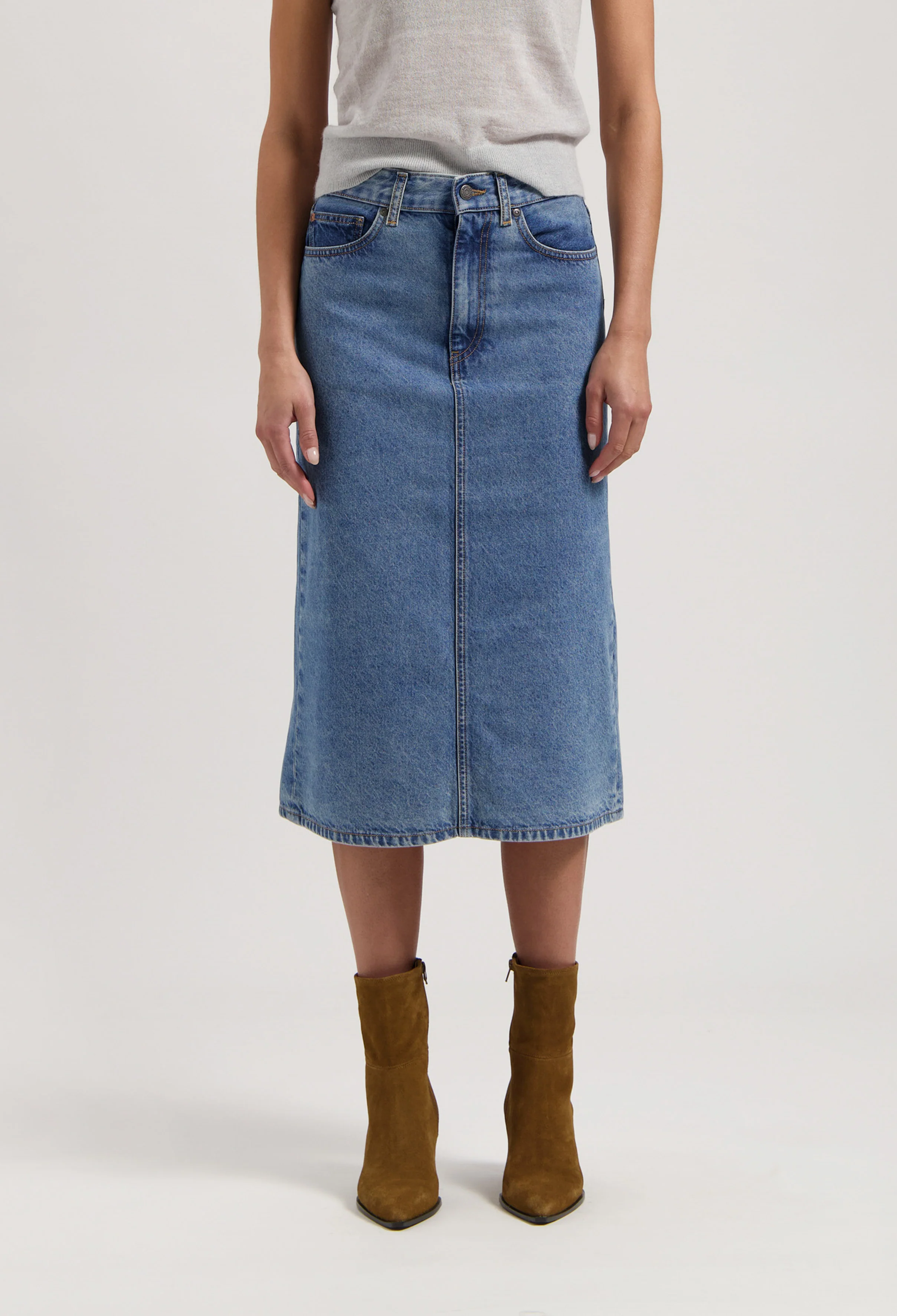 Gwen Mid Skirt - Stone Vintage - Image 4