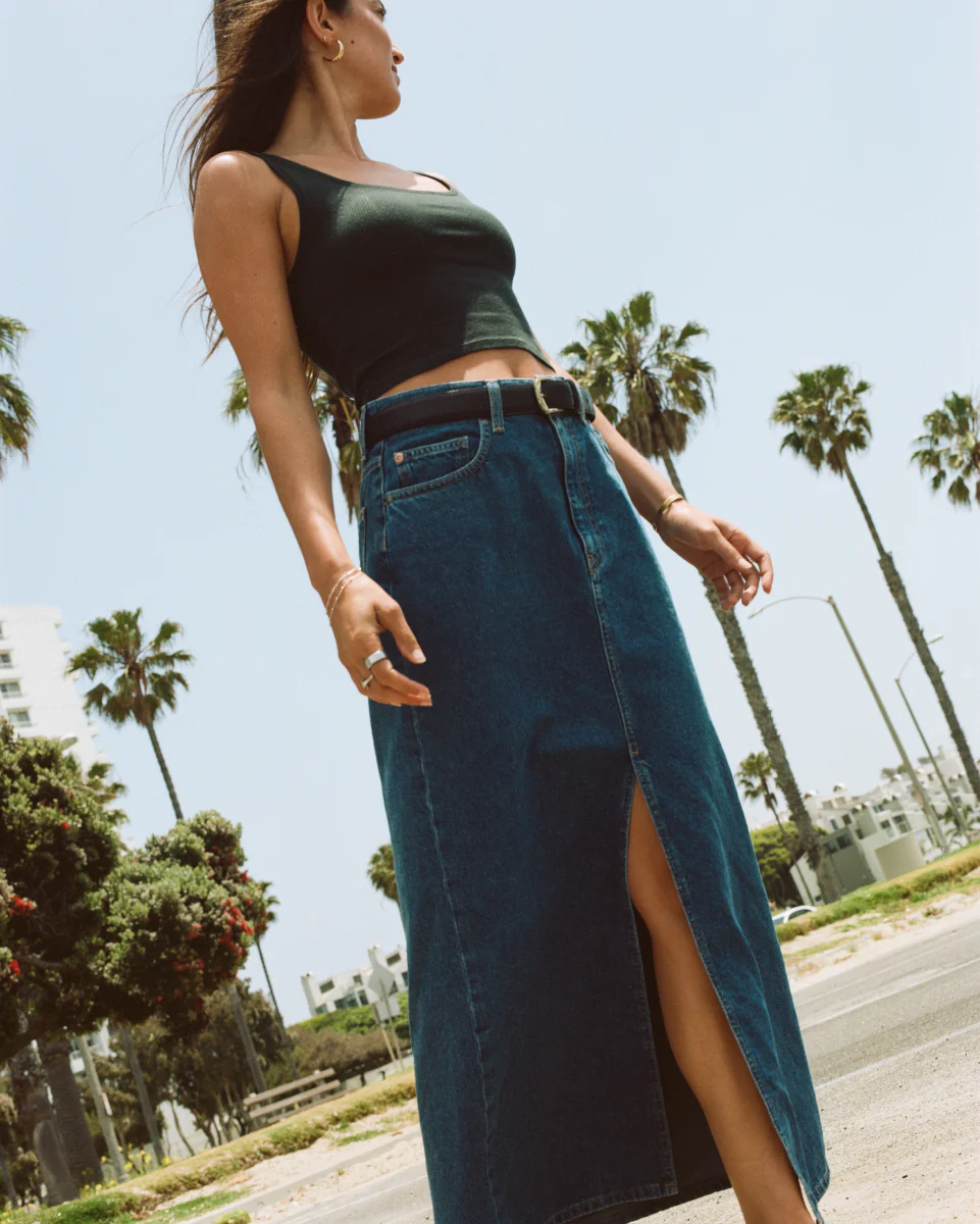 Lena Long Skirt - Medium Stone - Image 7