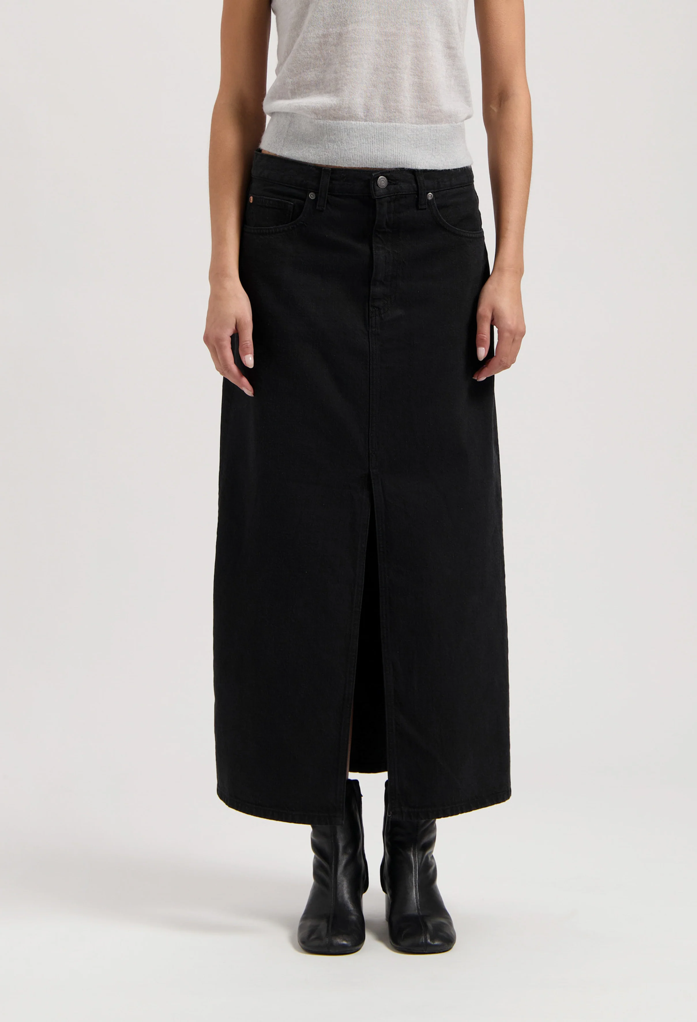 Lena Long Skirt - Nero Nero - Image 4