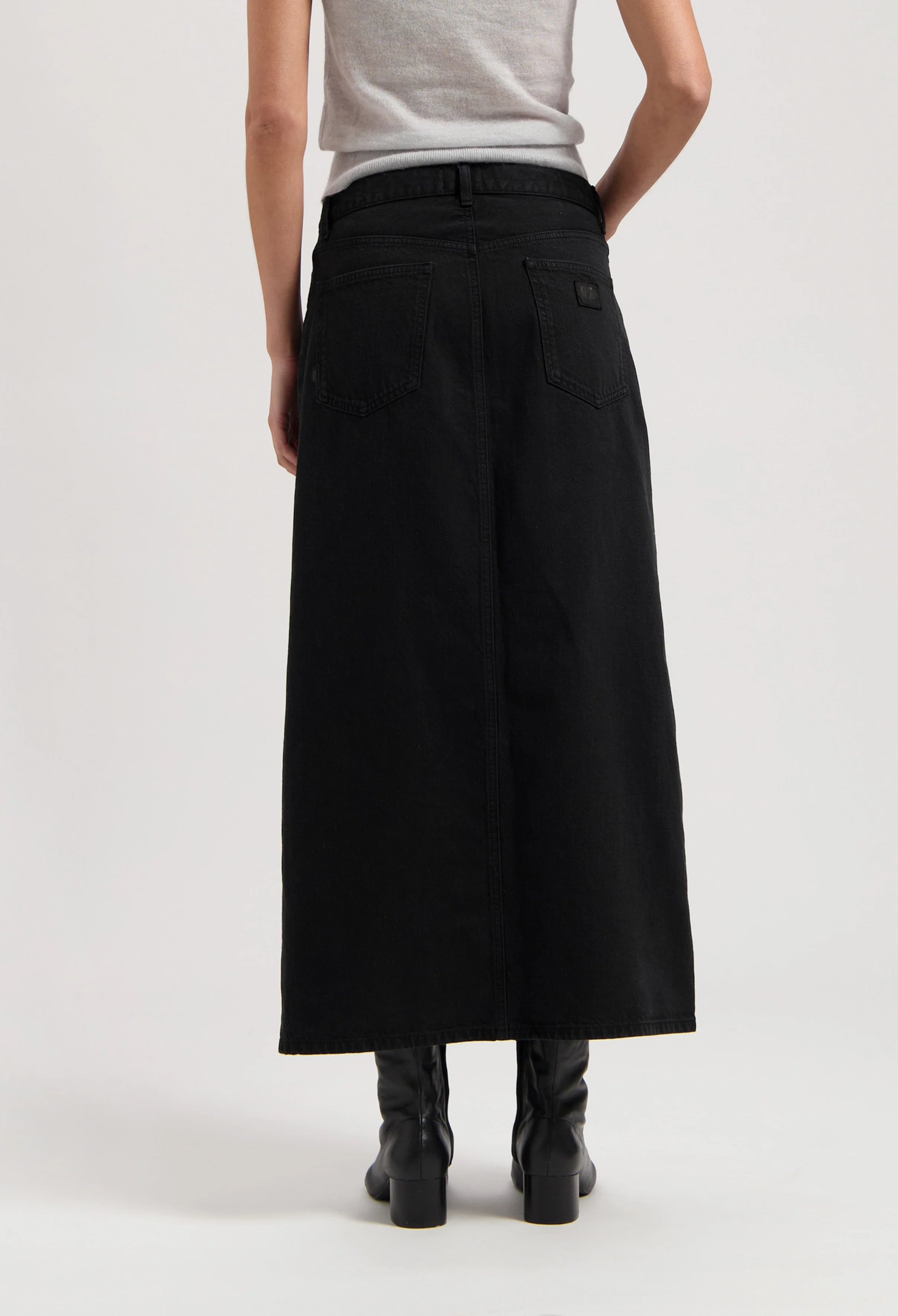 Lena Long Skirt - Nero Nero - Image 5