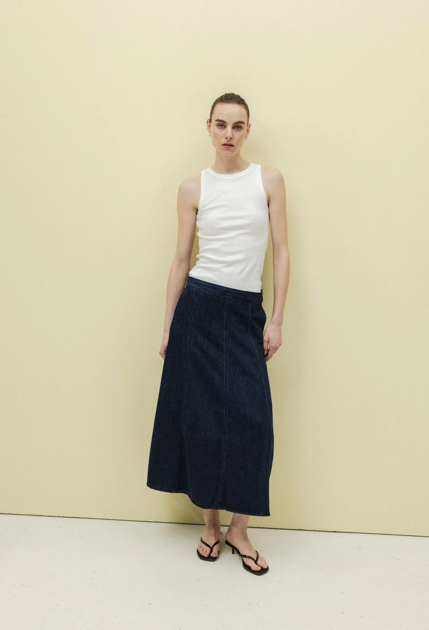 Mae Panel Skirt - Stone Indigo - Image 11