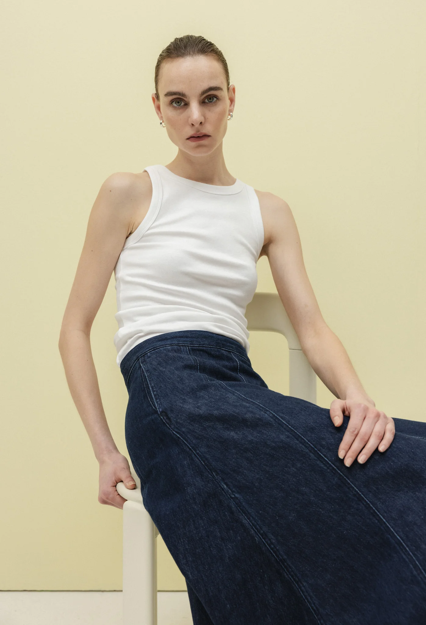 Mae Panel Skirt - Stone Indigo - Image 12
