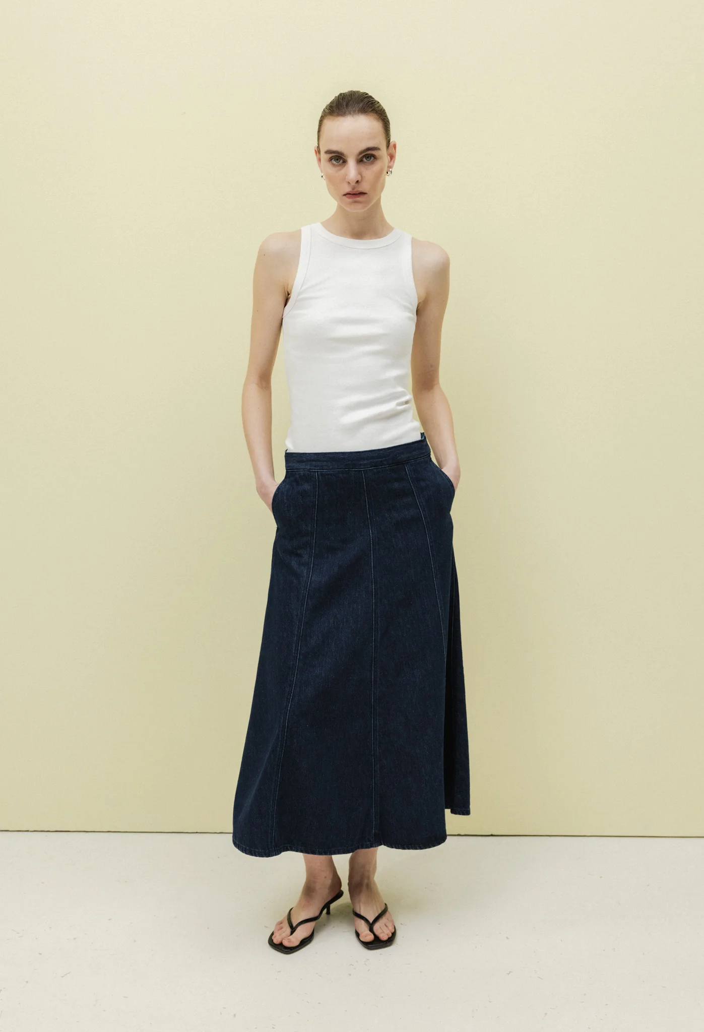 Mae Panel Skirt - Stone Indigo - Image 7