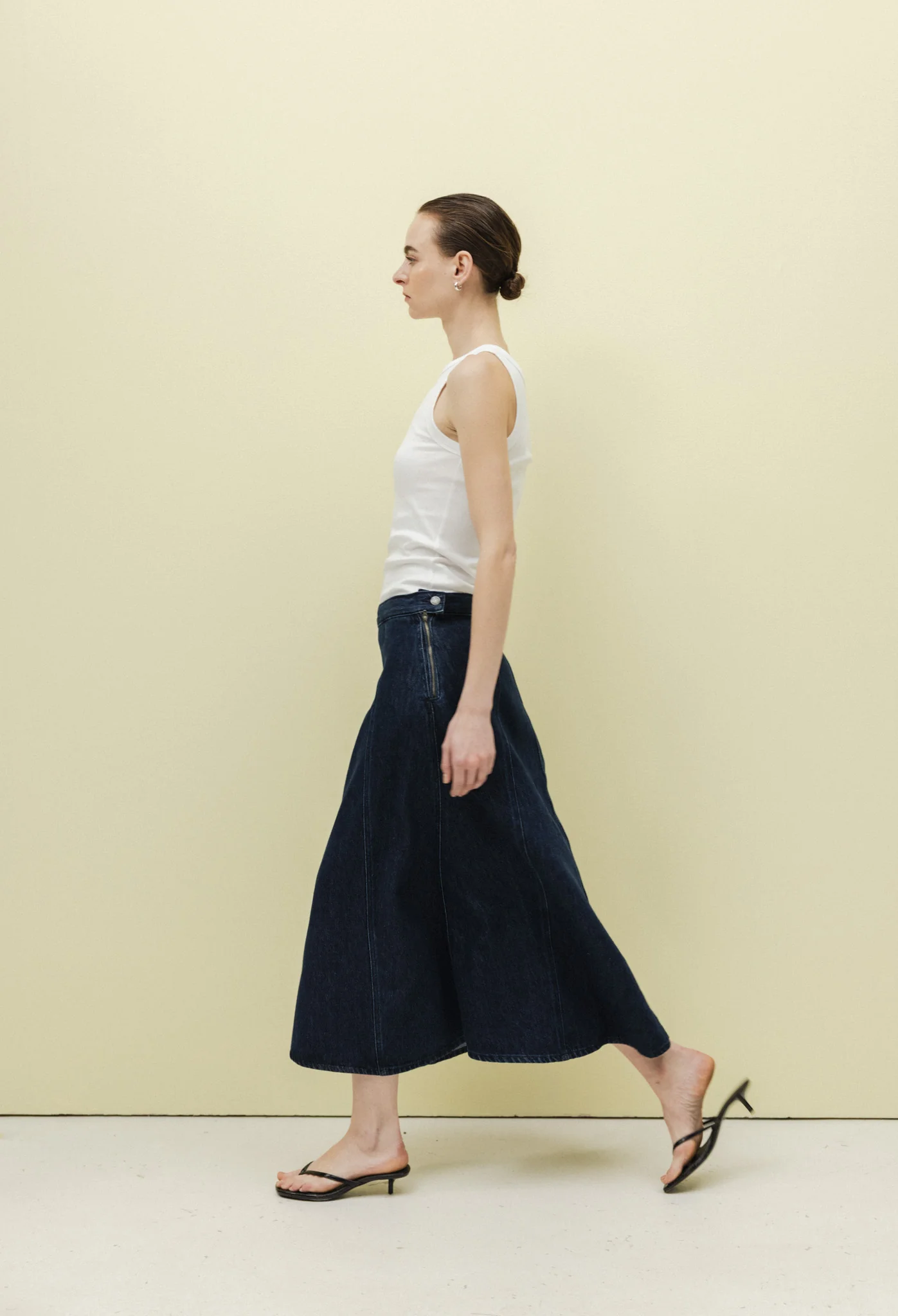 Mae Panel Skirt - Stone Indigo - Image 8