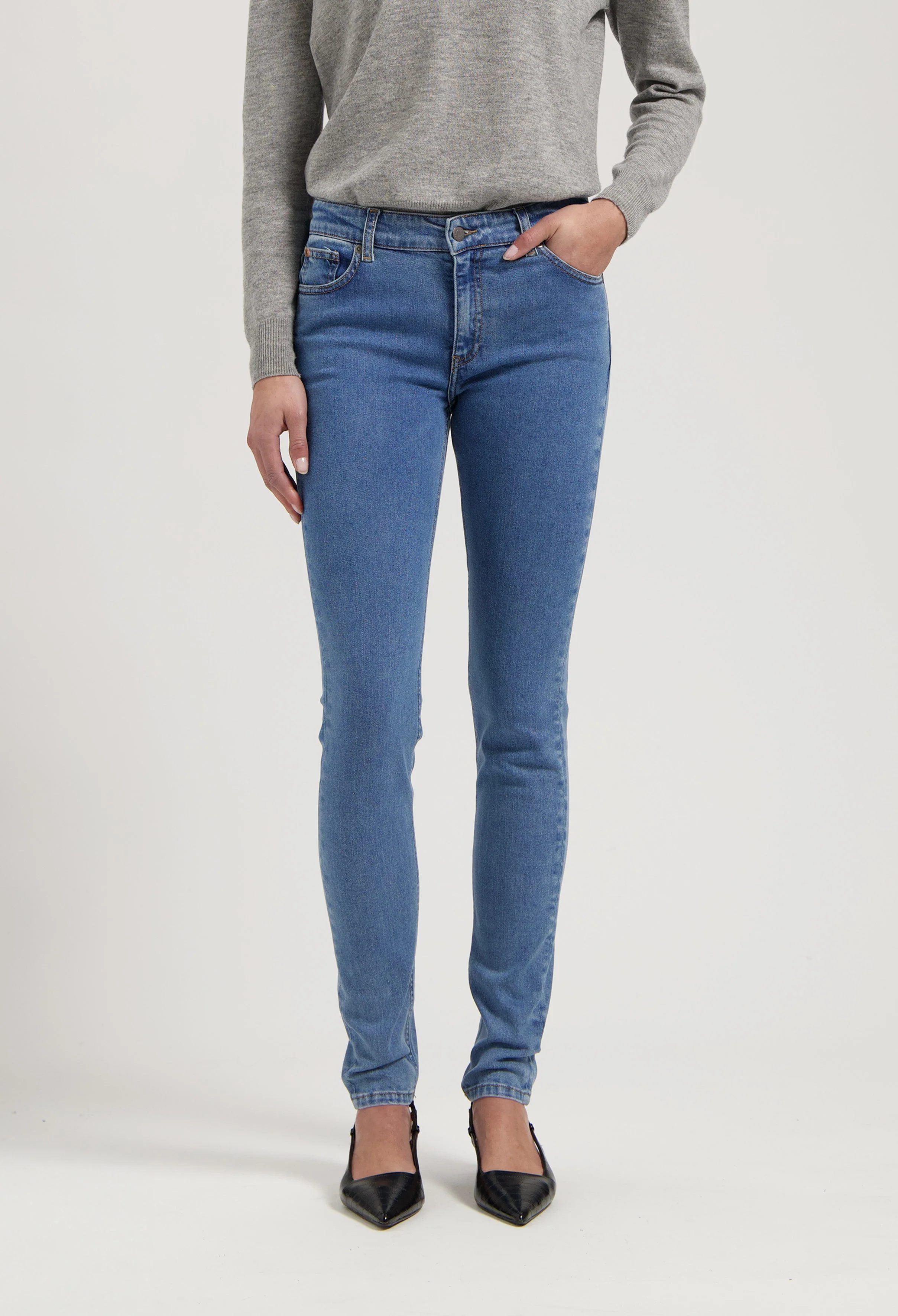 Skyler Mid Skinny - Stone Vintage - Image 4